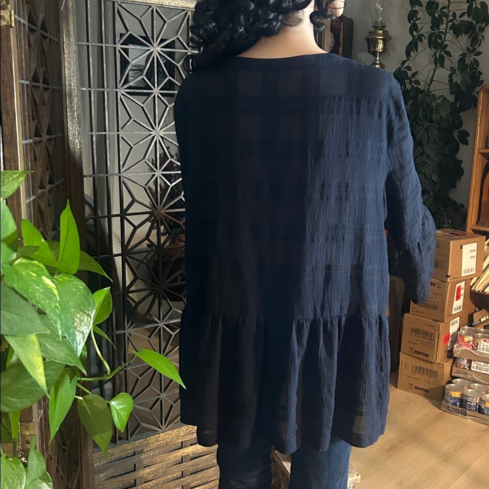 LOFT NAVY BEAUTIFUL BLOUSE XL - Picture 7 of 11